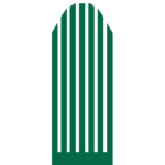 Vi visar från sidan på förenklad teckning hur den rundade Magnum-nålens nålar bildar en solfjäder