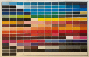 Färgkarta över nuvarande legala tatueringsfärger